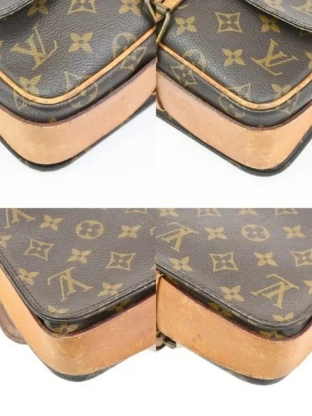 LOUIS VUITTON Cartouchiere MM Shoulder Bag Monogram Leather Brown M51253 32TA563